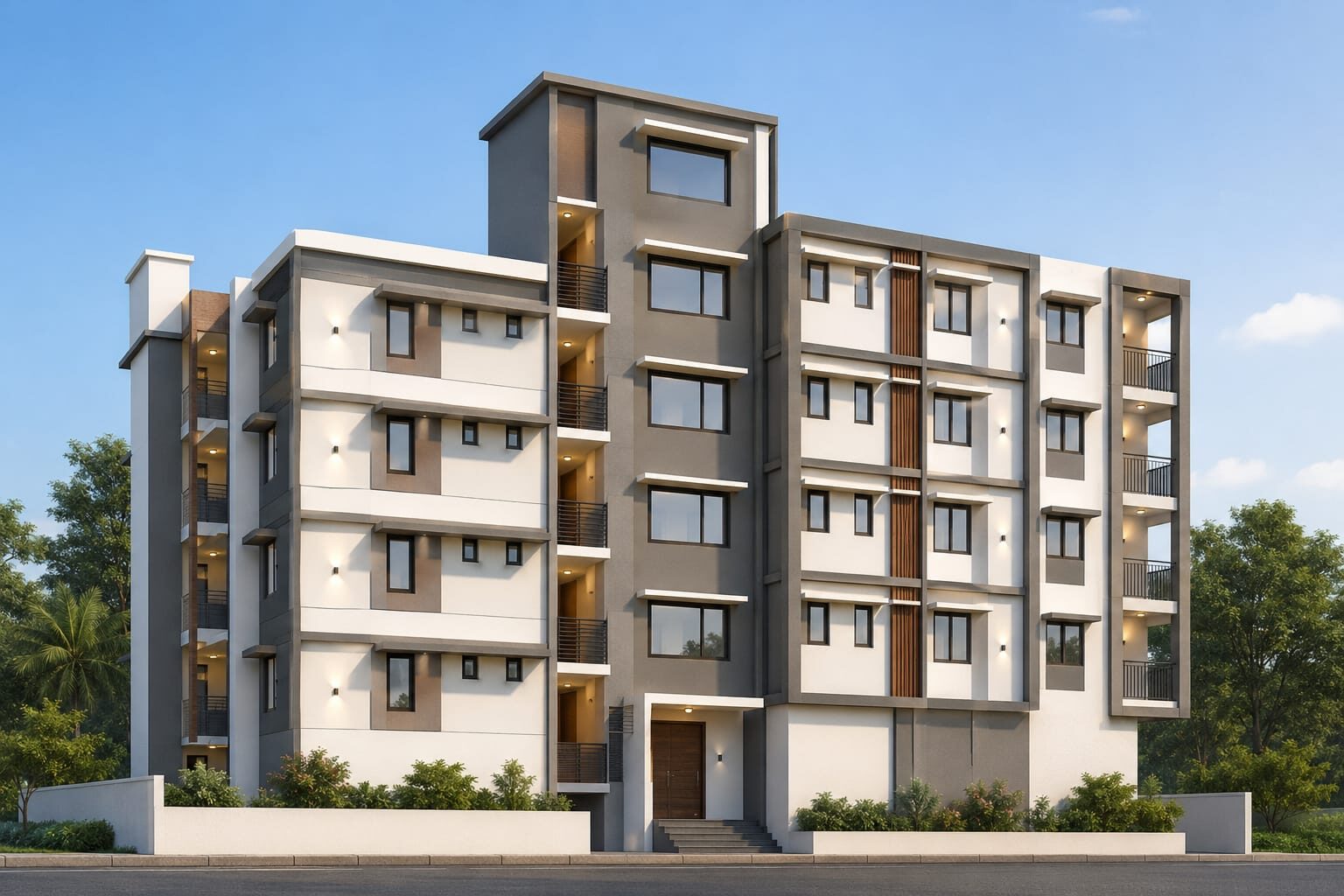 Apartment block, daytime