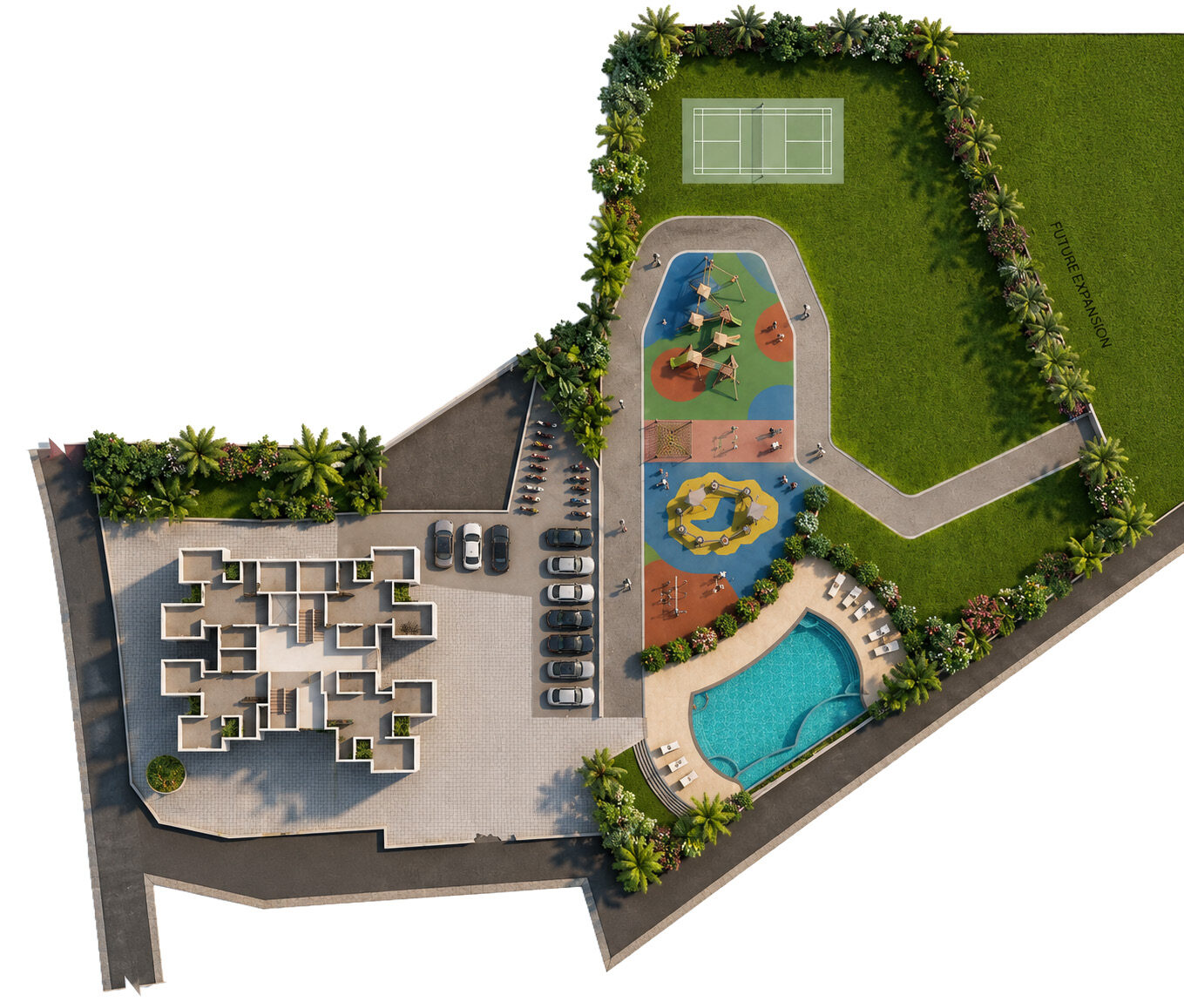 3D model of the site layout